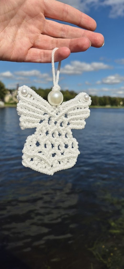 Ангел макраме ажурный