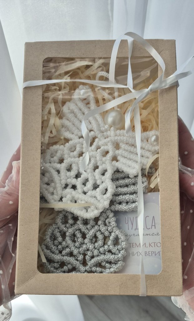 Ангел макраме ажурный