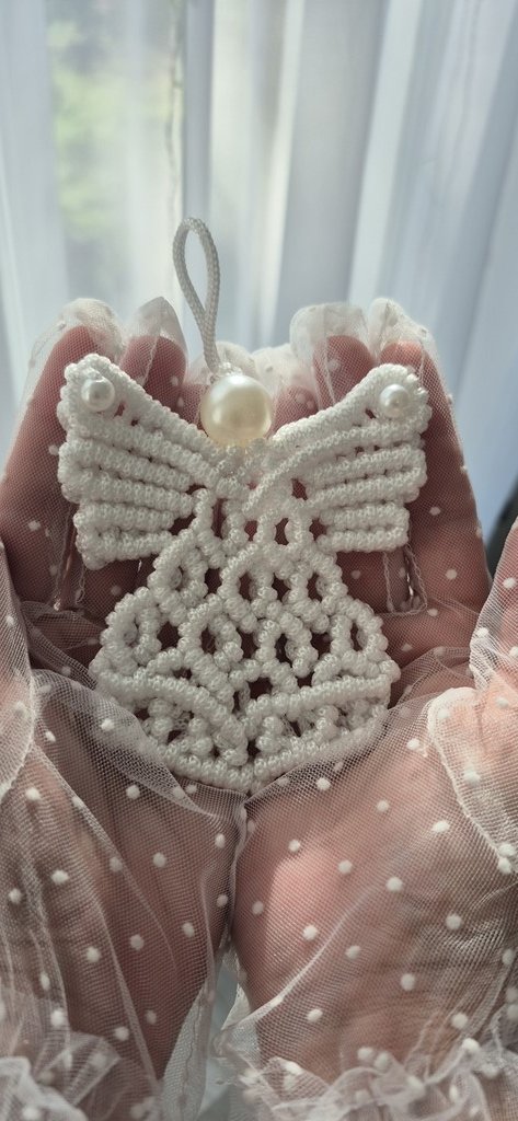 Ангел макраме ажурный