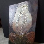 Текстурная картина Ирисовый бутон