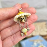 Комплект бижутерии «Ромашки&черепа «