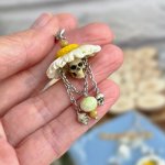 Комплект бижутерии «Ромашки&черепа «