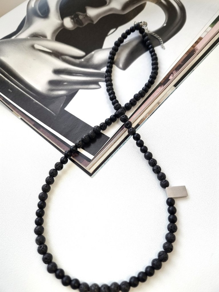 Колье лава и шунгит