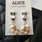 Серьги жемчуг грозди