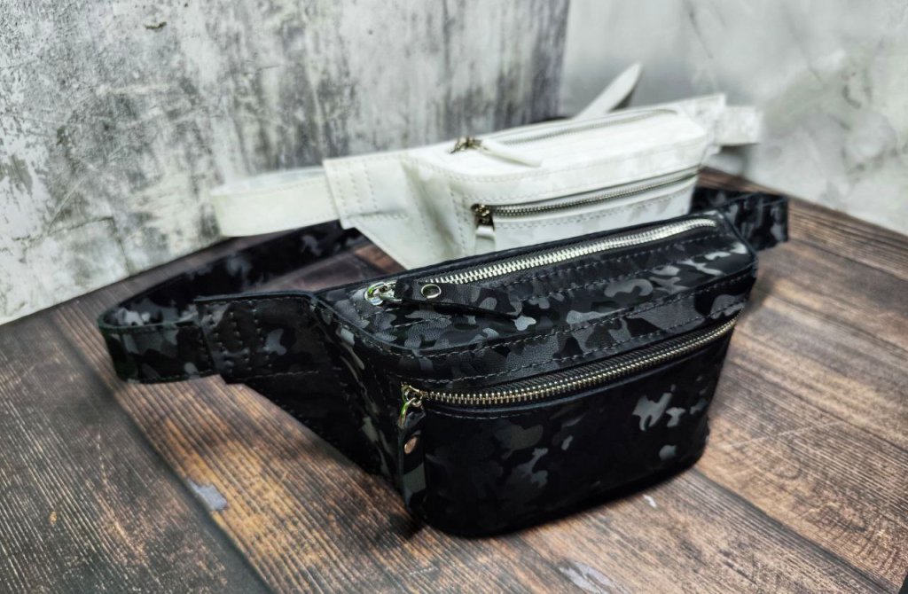 Сумка-бананка из натуральной кожи