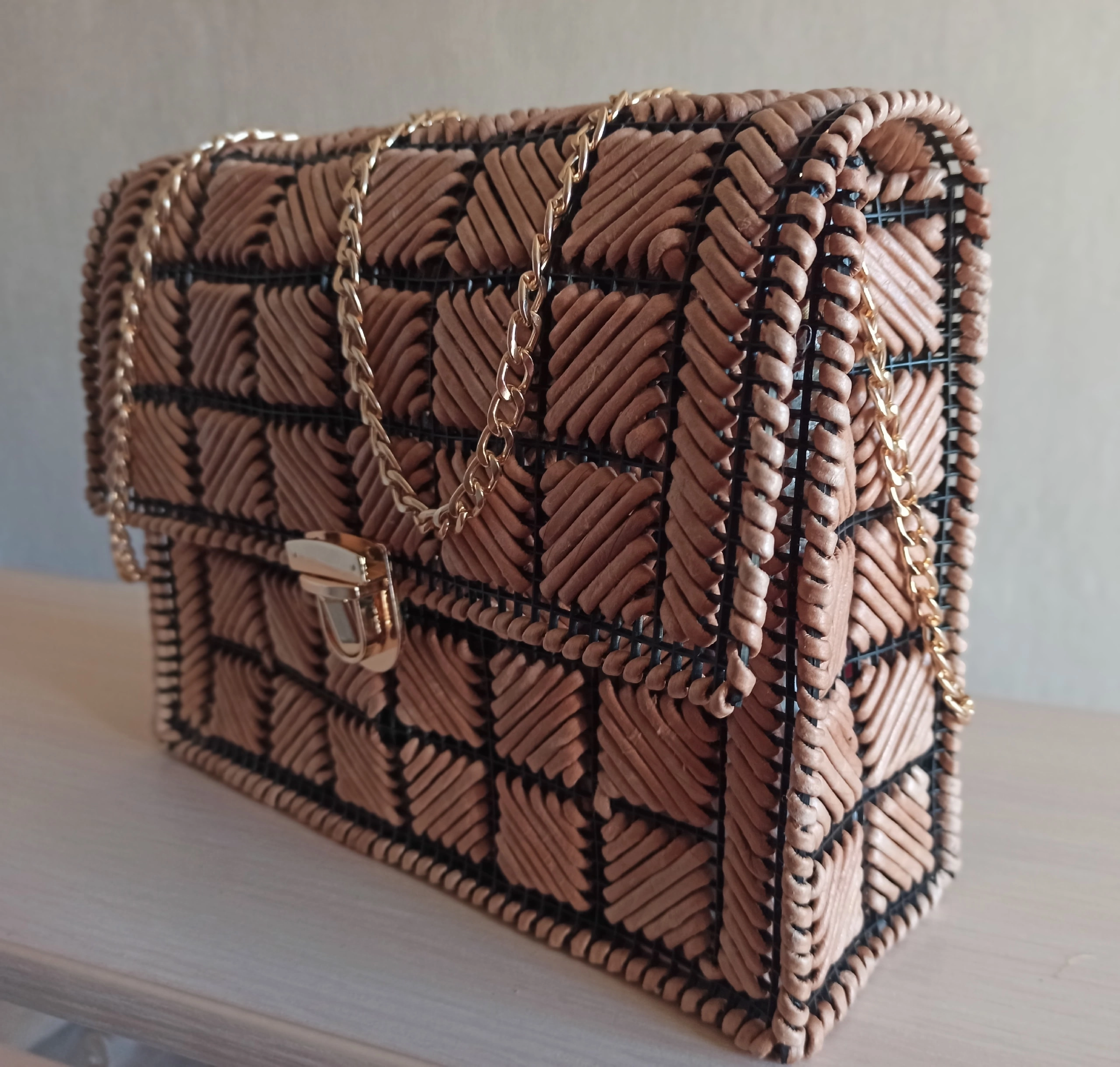 Сумка женская » Жозефина» плетеная