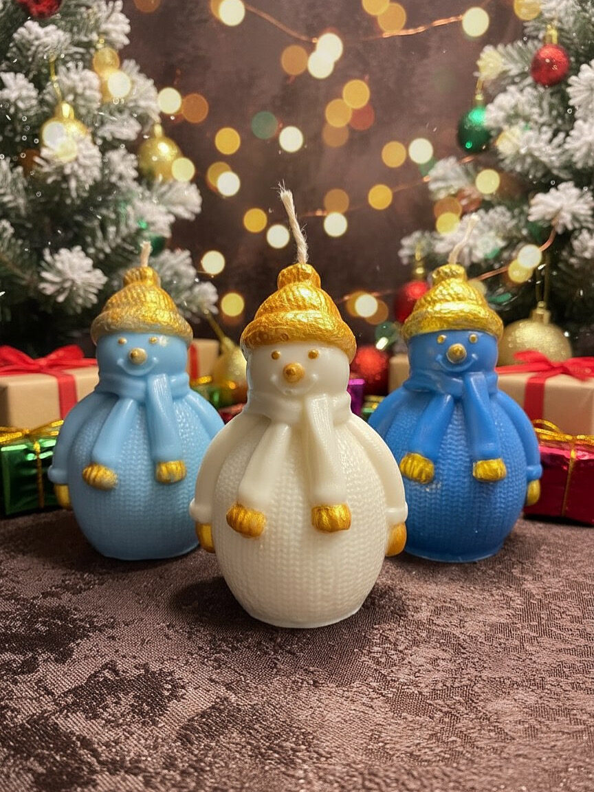 Свеча-Снеговик