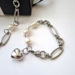 Цепь с жемчугом и браслет