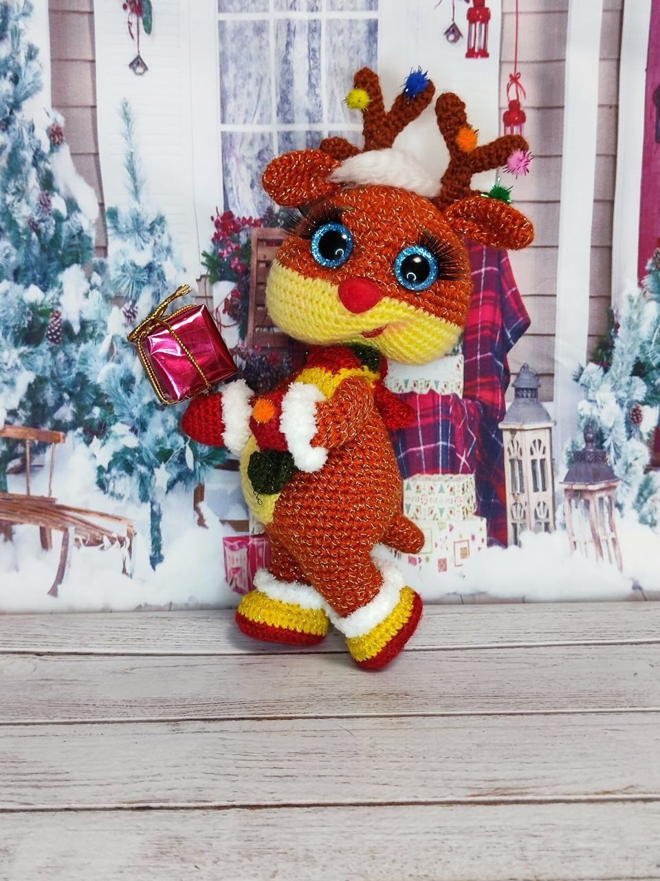 Новогодний Оленёнок в сапожке