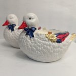 Свеча в гипсовом подсвечнике «Уточка»ароматизированая