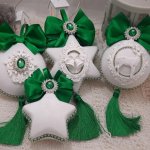 Набор ёлочных игрушек ручной работы