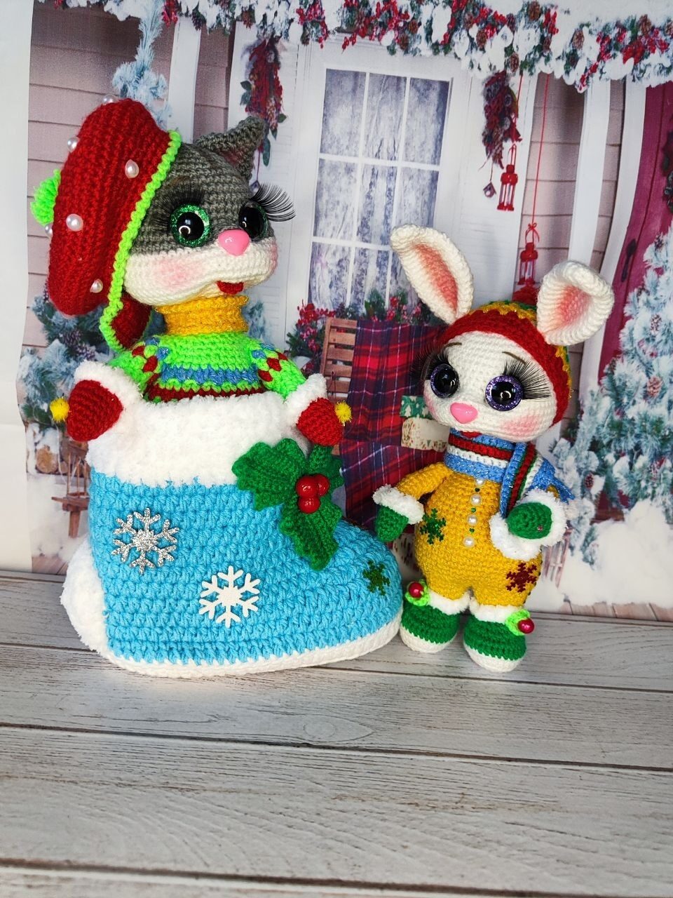 Новогодний Котик в сапожке