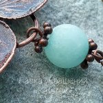 Серьги гальваника цветы гортензии