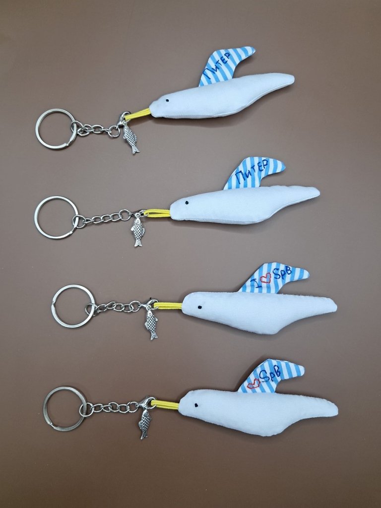 БРЕЛОК ЧАЙКА РУЧНАЯ РАБОТА