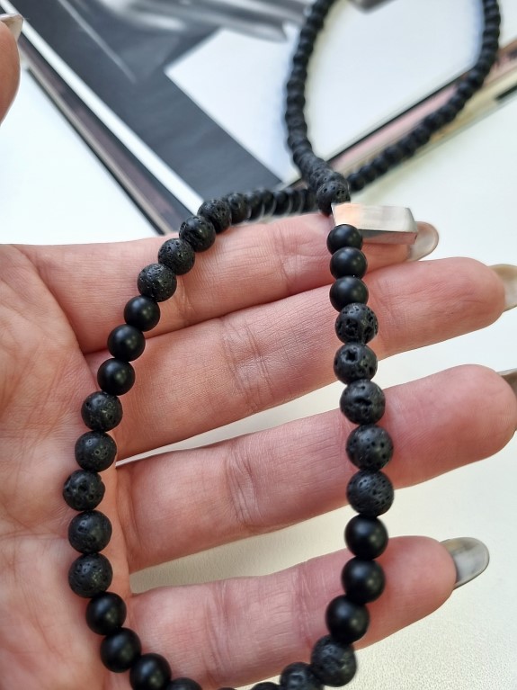 Колье лава и шунгит