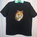 Футболка с вышивкой Лиса