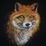 Футболка с вышивкой Лиса