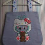 Сумка-шоппер с вышивкой Лабубу