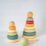 Пирамидка деревянная «Цветная»