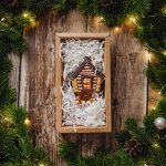 Ёлочная игрушка «Избушка на курьих ножках»