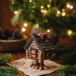 Ёлочная игрушка «Избушка на курьих ножках»