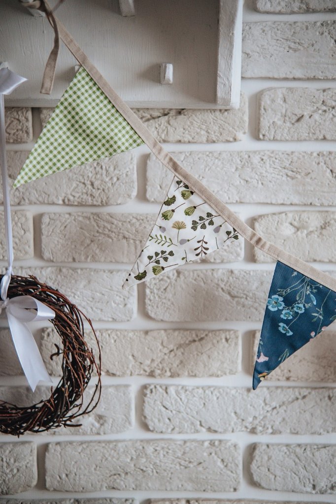 Текстильная гирлянда-флажки