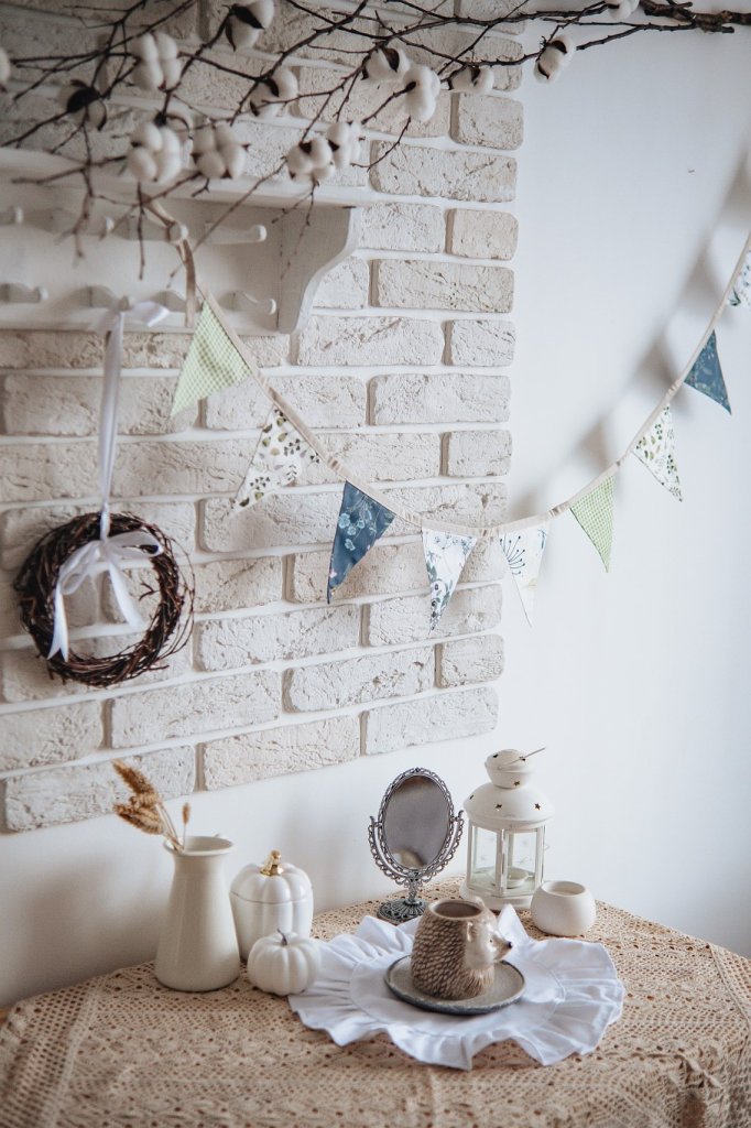 Текстильная гирлянда-флажки