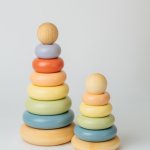 Пирамидка деревянная «Цветная»