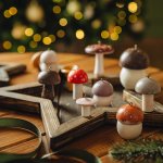 Набор ёлочных игрушек «Грибы»