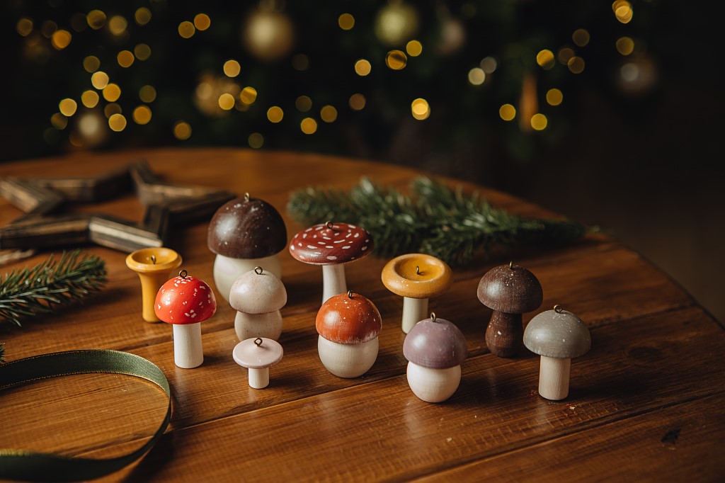 Набор ёлочных игрушек «Грибы»