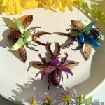 Брошь ручной работы жук Рогач