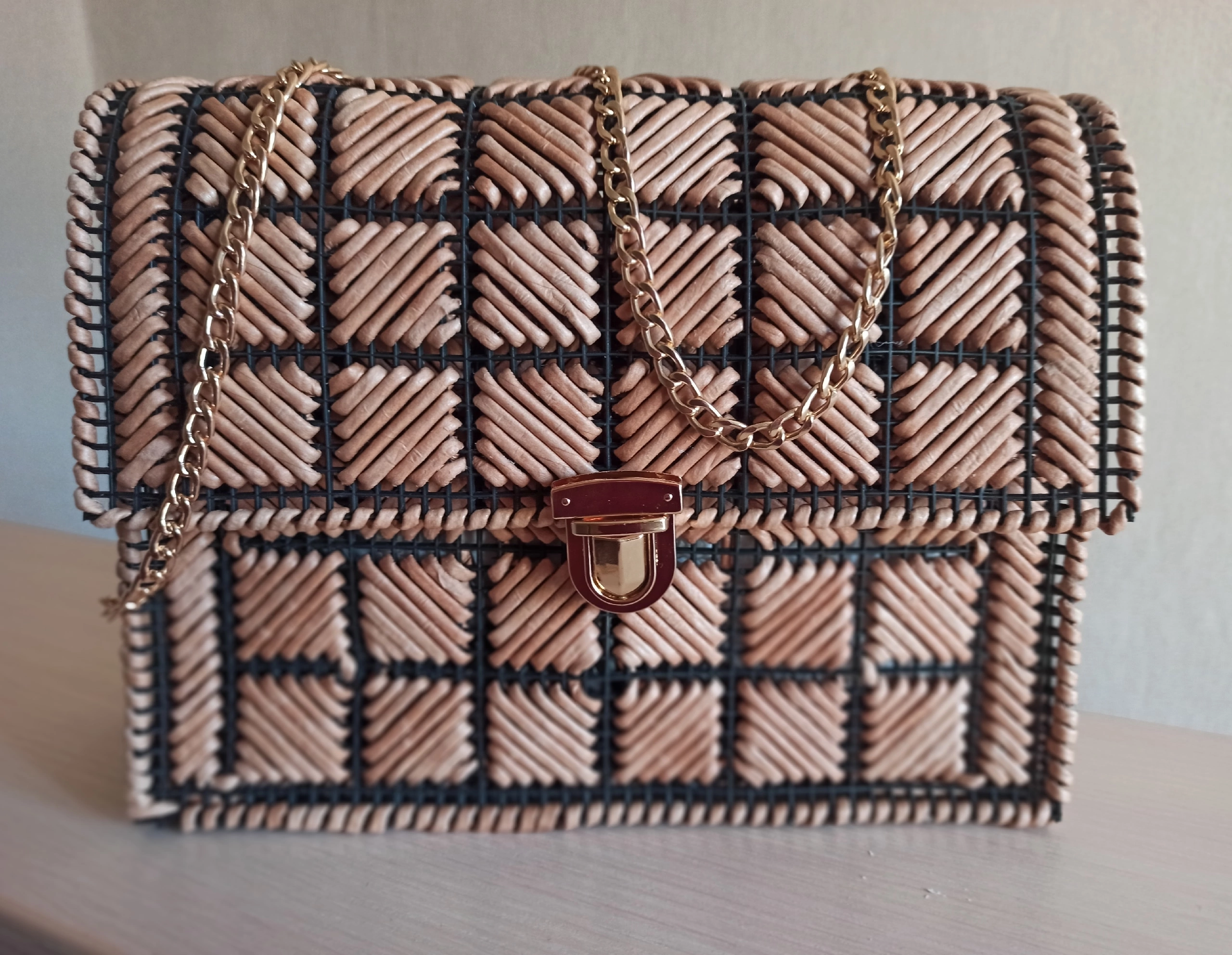 Сумка женская » Жозефина» плетеная