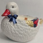 Свеча в гипсовом подсвечнике «Уточка»ароматизированая