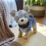 Вязаная миниатюрная игрушка йорк Йорик