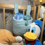 Корзинка подвесная из трикотажной пряжи