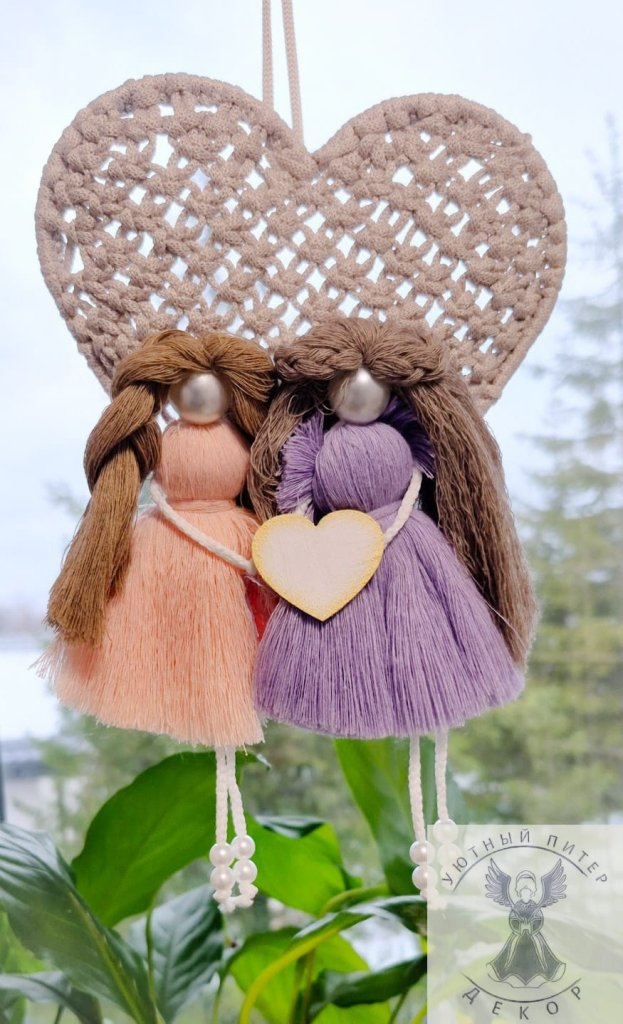 Панно сестры макраме