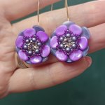 Серьги цветочки