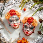 Брошь «Калавера де ля Катрина»