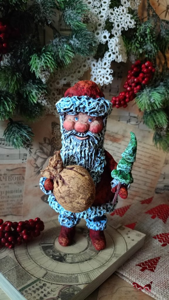 Ватная игрушка «Дед Мороз» в красном