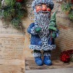 Ватная игрушка «Дед Мороз» в синем