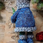 Ватная игрушка «Дед Мороз» в синем