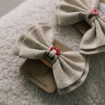 Бантики ручной работы с вышивкой на резиночке!