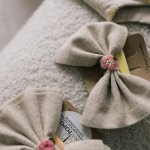 Бантик с вышивкой «Цветочек»