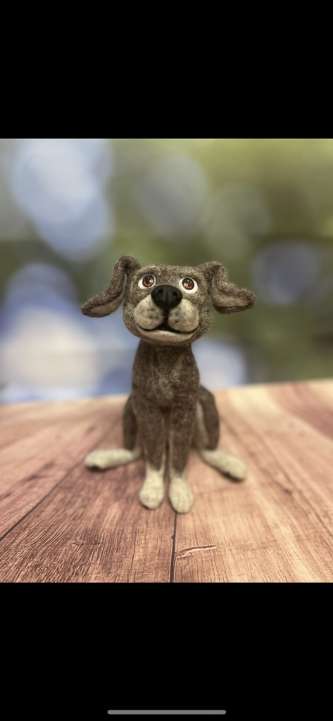 Пес. Игрушка из шерсти