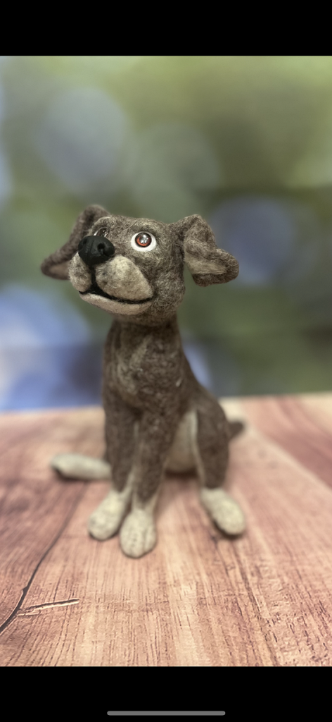 Пес. Игрушка из шерсти