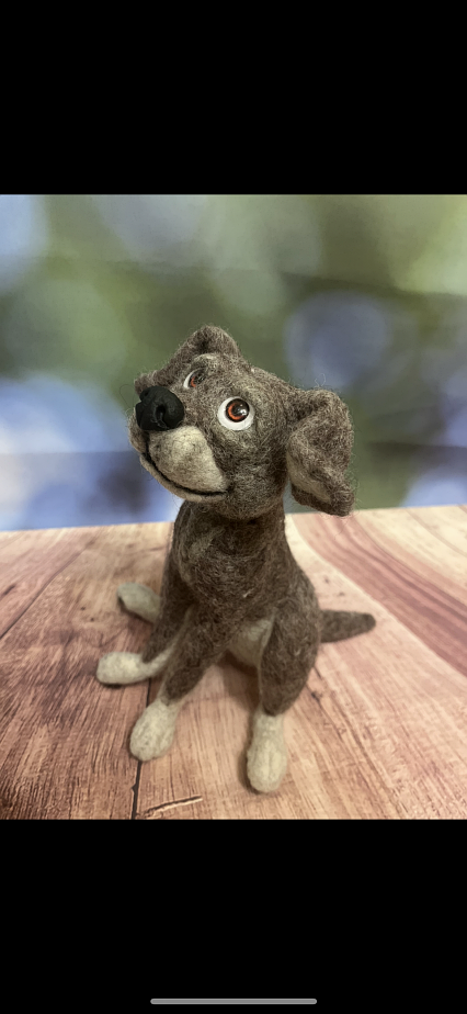 Пес. Игрушка из шерсти