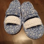 Тапочки домашние из трикотажной пряжи