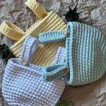 Корзинка подвесная из трикотажной пряжи