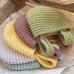 Корзинка подвесная из трикотажной пряжи