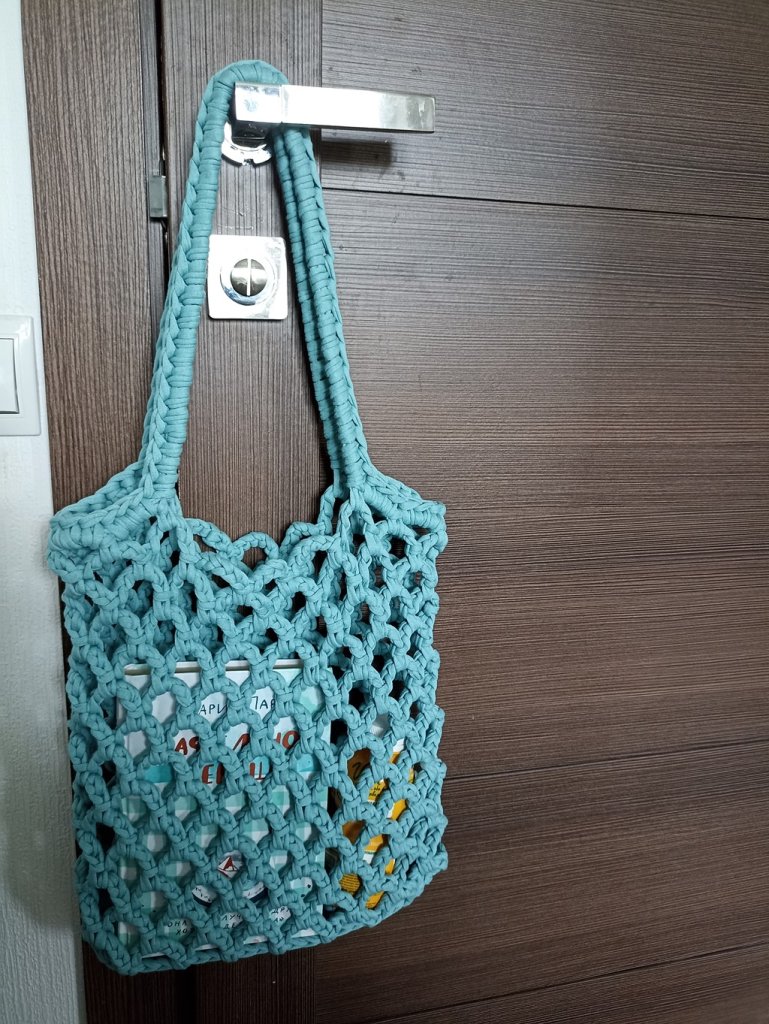 Авоська (шопер) из трикотажной пряжи